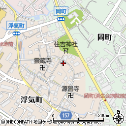 滋賀県守山市浮気町154周辺の地図