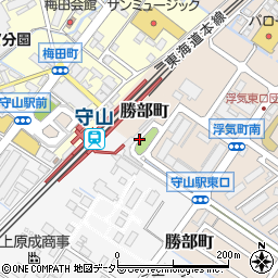 守山駅東口周辺の地図