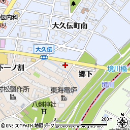 愛知県豊明市新田町郷下周辺の地図