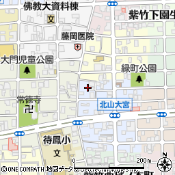 京都府京都市北区紫竹下緑町57周辺の地図
