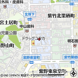 京都府京都市北区紫竹西野山東町20周辺の地図
