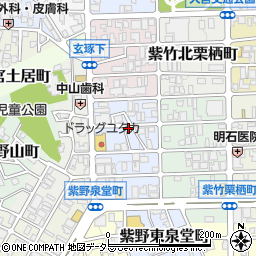 京都府京都市北区紫竹西野山東町30周辺の地図