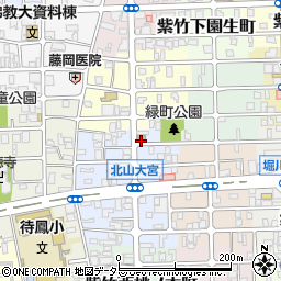 京都府京都市北区紫竹下緑町67周辺の地図