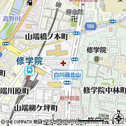 京都府京都市左京区山端壱町田町8周辺の地図
