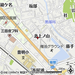 愛知県豊明市阿野町北上ノ山周辺の地図