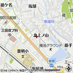 愛知県豊明市阿野町（北上ノ山）周辺の地図