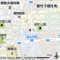 京都府京都市北区紫竹下緑町64周辺の地図