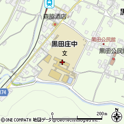 西脇市立黒田庄中学校周辺の地図