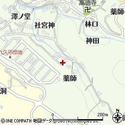 愛知県豊田市九久平町薬師10周辺の地図