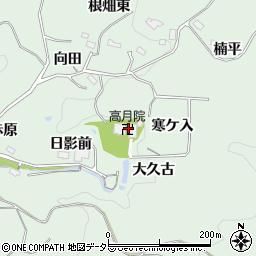 愛知県豊田市松平町寒ケ入周辺の地図