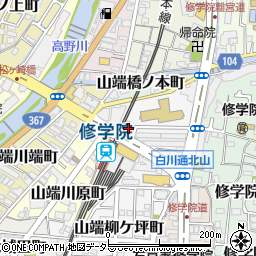 京都銀行修学院支店周辺の地図