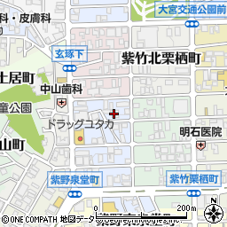 京都府京都市北区紫竹西野山東町12周辺の地図