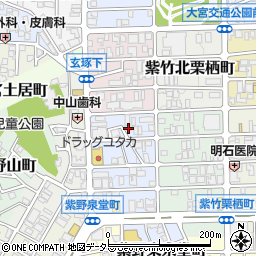 京都府京都市北区紫竹西野山東町13-2周辺の地図