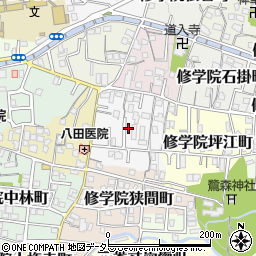 京都府京都市左京区修学院登リ内町周辺の地図