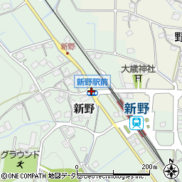 新野駅前周辺の地図