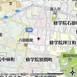 京都府京都市左京区修学院登リ内町周辺の地図