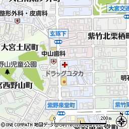 京都府京都市北区紫竹西野山東町2周辺の地図
