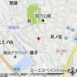 愛知県豊明市三崎町社11-7周辺の地図