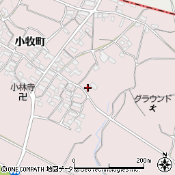 三重県四日市市小牧町672周辺の地図