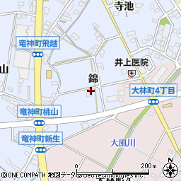 愛知県豊田市竜神町錦周辺の地図