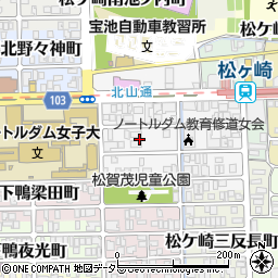 京都府京都市左京区松ケ崎芝本町周辺の地図