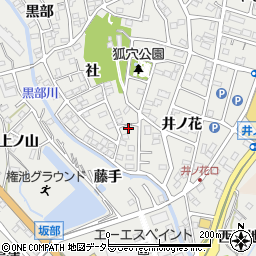愛知県豊明市三崎町社11-13周辺の地図