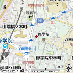 京都府京都市左京区修学院犬塚町27-10周辺の地図