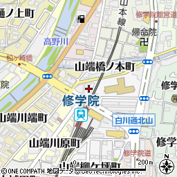 京都府京都市左京区山端壱町田町7周辺の地図