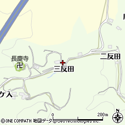 愛知県豊田市岩倉町三反田周辺の地図