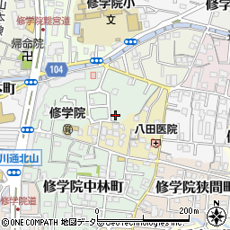 京都府京都市左京区修学院犬塚町8-70周辺の地図