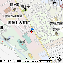 京都府京都市北区鷹峯土天井町21周辺の地図