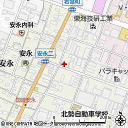 桑名城南郵便局周辺の地図
