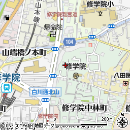京都府京都市左京区修学院犬塚町28周辺の地図
