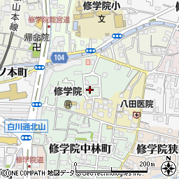 京都府京都市左京区修学院犬塚町8-57周辺の地図