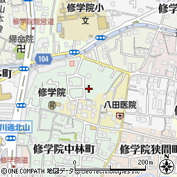 京都府京都市左京区修学院犬塚町8-15周辺の地図