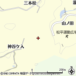 愛知県豊田市大内町神谷ケ入周辺の地図