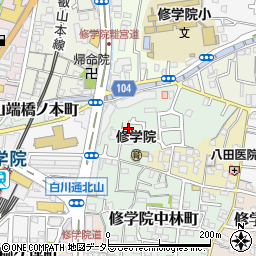 京都府京都市左京区修学院犬塚町19周辺の地図