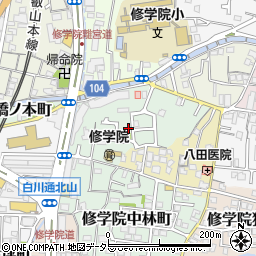 京都府京都市左京区修学院犬塚町8-22周辺の地図