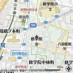 京都府京都市左京区修学院犬塚町17-7周辺の地図