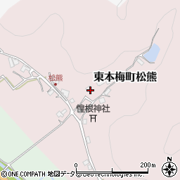 京都府亀岡市東本梅町松熊（宮ノ前）周辺の地図