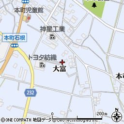 愛知県豊田市本町（大富）周辺の地図