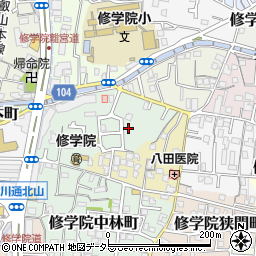 京都府京都市左京区修学院犬塚町8-67周辺の地図