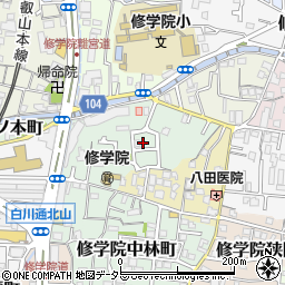 京都府京都市左京区修学院犬塚町8-36周辺の地図