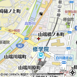 京都府京都市左京区山端川端町3-11周辺の地図