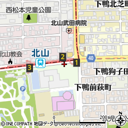 北山駅前周辺の地図
