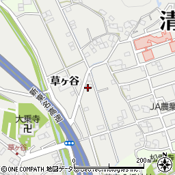 静岡県静岡市清水区草ヶ谷32-9周辺の地図