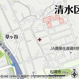 静岡県静岡市清水区草ヶ谷613-2周辺の地図