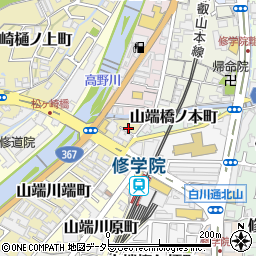京都府京都市左京区山端川端町3-12周辺の地図