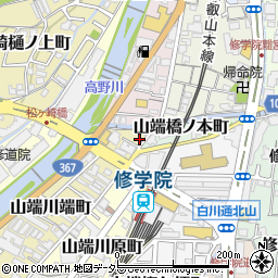 京都府京都市左京区山端川端町3-3周辺の地図