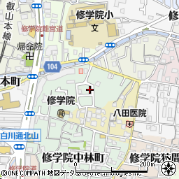 京都府京都市左京区修学院犬塚町8-72周辺の地図